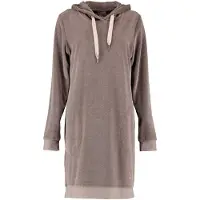 Cawö Pyjamashirt Home Women 820 Uni Longsize Hoodie Mocca-Stein-XS