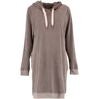 Cawö Pyjamashirt Home Women 820 Uni Longsize Hoodie Mocca-Rosé-XS