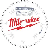 Milwaukee CIRKELZAAGBLAD KUNSTOF/NON-FERRO 165 X 20 X 2,2 TF 52T -5ø