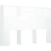 vidaXL Hoofdbordkast 160x19x103,5 cm wit