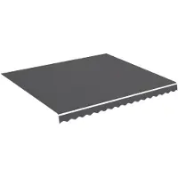 vidaXL Vervangingsdoek voor luifel 400x350 cm polyester antracietkleurig