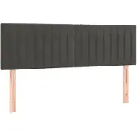 vidaXL Hoofdborden 144x5x78/88 cm fluweel donkergrijs