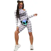 Smiffy Alien Space Jumpsuit Dames