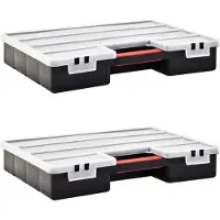 vidaXL Assortimentsdozen 2 st met verdelers 460x325x80 mm kunststof