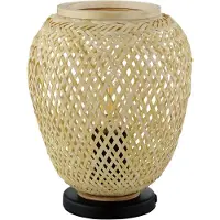 Eglo Dembleby Tafellamp - E27 - Ø 20 cm - Zwart/Hout