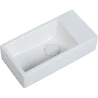 Guido Gusto Fontein Mia 40.5x20x10.5cm mat wit inclusief afvoerplug rechts zonder kraangat