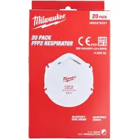 Milwaukee FFP2 OPVOUWBAAR STOFMASKER - 20 STUKS