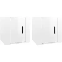 vidaXL Tv-wandmeubels 2 st 40x34,5x40 cm hoogglans wit