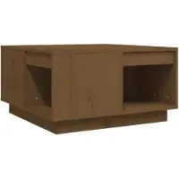 vidaXL Salontafel 60x61x32,5 cm massief grenenhout honingbruin