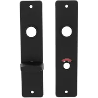 Ami kortschild met toilet-/badkamersluiting 180x41 WC63/8 - alu/zwart
