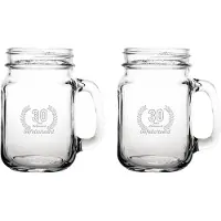 Fusion Gegraveerde set Drinkglazen 45cl Gefeliciteerd 30 jaar getrouwd