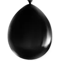 Paper Dreams ballonnen Metallic 18,5 cm latex zwart 8 stuks