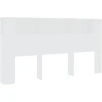 vidaXL Hoofdbordkast 200x18,5x104,5 cm wit