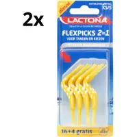 Lactona FlexPicks 2in1 XS/S Geel in blister - 2 x 20 stuks - Voordeelverpakking