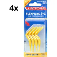 Lactona FlexPicks 2in1 XS/S Geel in blister - 4 x 20 stuks - Voordeelverpakking