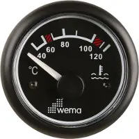 Wema watertemperatuurmeter / zwart