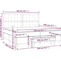 vidaXL Boxspring met matras kunstleer cappuccinokleurig 200x200 cm