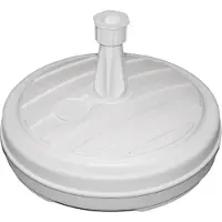 Merkloos Ronde parasolvoet wit 42 cm 13 liter - Parasolvoeten
