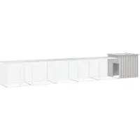 vidaXL Kippenhok 600x91x100 cm gegalvaniseerd staal grijs