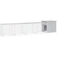 DKD Home Decor Kippenhok 500x91x100 cm gegalvaniseerd staal grijs