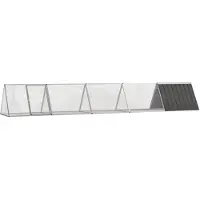 vidaXL Konijnenhok 504,5x80,5x71 cm gegalvaniseerd staal antraciet