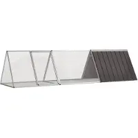 vidaXL Konijnenkooi Antraciet 302,5x80,5x71 cm Gegalvaniseerd Staal