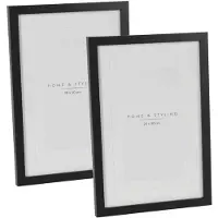 Home & Styling 2x Stuks Kunststof fotolijsten geschikt voor een foto van 20 x 30 cm - Fotolijsten