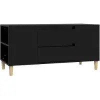 vidaXL Tv-meubel 102x44,5x50 cm bewerkt hout zwart