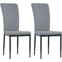 vidaXL Eetkamerstoelen 2 st fluweel lichtgrijs