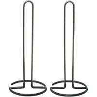 Secret De Gourmet 2x stuks keukenrolhouder staal met antislip 13,5 x 31,5 cm - Keukenrolhouders