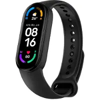 IMoshion Siliconen Sport bandje voor de Xiaomi Mi Band 5 / 6 - Zwart
