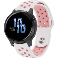 IMoshion Siliconen sport bandje - Universeel 22 mm aansluiting - Wit / Roze
