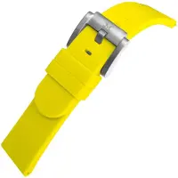 Marc Coblen Siliconen Rubber Horlogebandje 22mm geschikt voor Samsung Galaxy Watch / Gear S3 / Garmin Vivoactive / Huawei Watch GT - Geel met Stalen Gesp