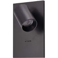 Arcchio spot Brinja, zwart, metaal, USB-C, schakelaar dimbaar, zwart, Hal, Aluminium, Modern, buitenspot