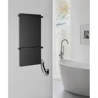 Sapho Elmis elektrische radiator 40x80cm 120W zwart mat