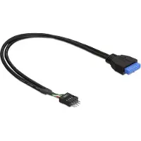DeLOCK - Adpatateur interne USB - embase USB 2.0 à 8 broches (M) pour tête 19 broches USB 3.0 (F) - 60 cm - noir