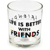 Half Moon Bay Friends - Life is Better with Friends Glass Tumbler