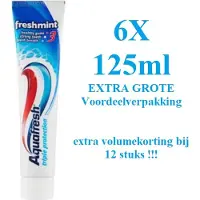 Aquafresh Triple Protection - XL - Tandpasta - Fresh Mint - 6 x 125ML - Voordeelverpakking
