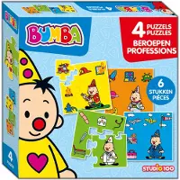 Studio 100 4 in 1 puzzel - beroepen - 4 x 6 stukken