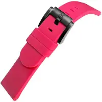 Marc Coblen Siliconen Rubber Horlogebandje 22mm geschikt voor Samsung Galaxy Watch / Gear S3 / Garmin Vivoactive / Huawei Watch GT - Roze met Zwarte Gesp