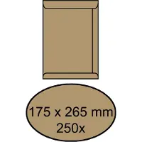 Office Akte Envelop 175x265mm ZK 90gram Bruin