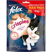 Felix Crispies met zalm- & forelsmaak kattensnacks (45 g) 5 x 180 g