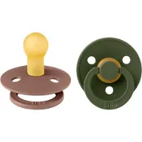 BIBS - Colour Pacifier - Maat 2 - Fopspeen - 2 stuks - Woodchuck / Hunter Green