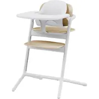 Cybex Kinderstoel Lemo 3-in-1 Sand White/White met Babyset & Eetblad