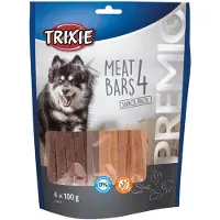 Trixie premio vlees bars kip/eend/lam/zalm - 4x100 gr - Hondensnacks