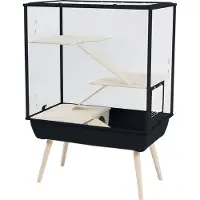 Zolux Knaagdierkooi Nevo Royal Plexiglas Zwart, Kooien + Hutten