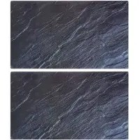vidaXL Snijplanken 2 st met natuurlijk steenpatroon gehard glas