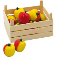 Goki Speelgoedkeuken - Fruitkistje Met Appels - 14,1X10,1X7,3Cm - 10 Delen - Hout