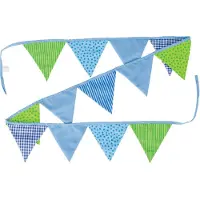 Goki katoenen vlaggenlijn blauw/groen