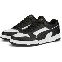 Puma Rebound Game Low Sneakers Zwart Wit Goud